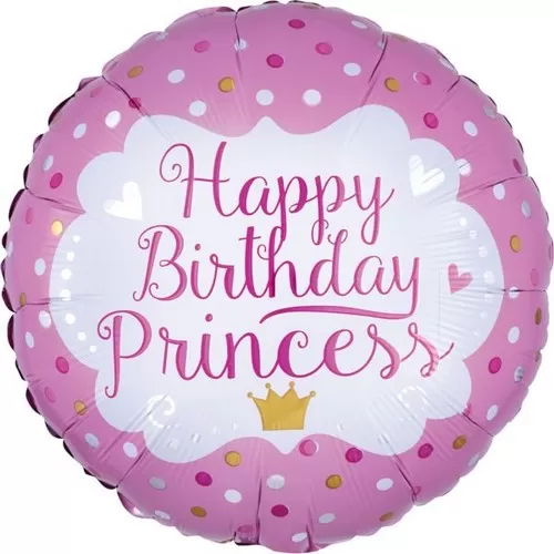 Balão Foil Happy Birthday Princess 