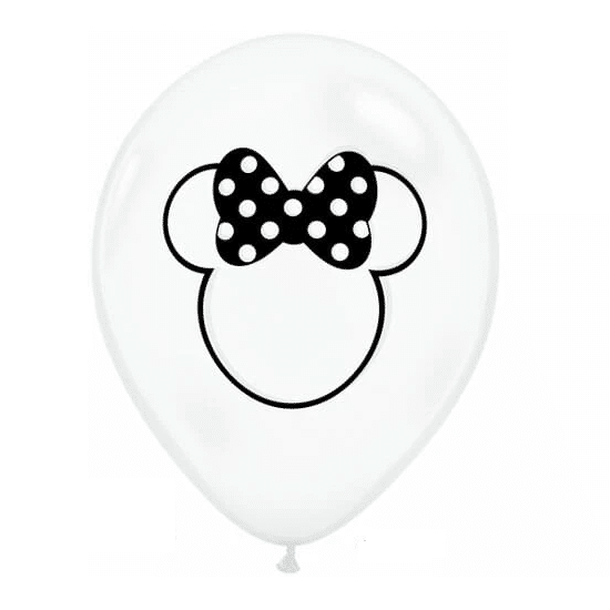 Balão Latex transparente Minnie