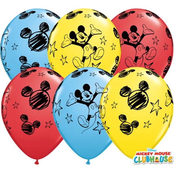 Unidade Balão Latex Mickey - Cor Amarelo