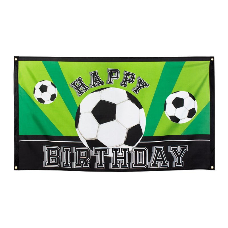 Bandeira Happy Birthday Futebol 