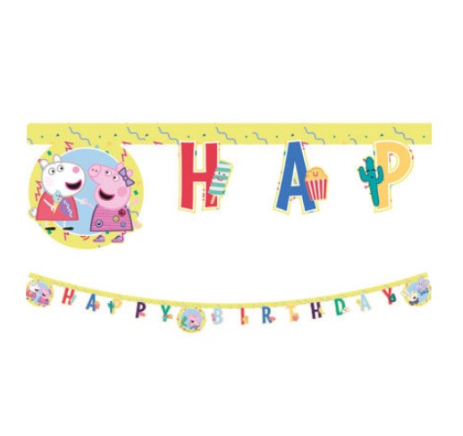 Faixa Happy Birthday Peppa Pig