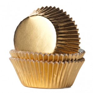 Mini Formas para Cupcake Dourado