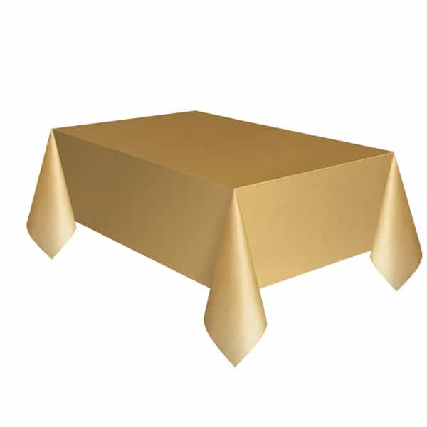 Toalha de Mesa Retangular Dourado