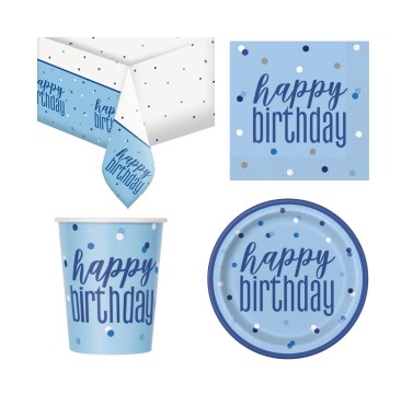 Kit de Festa Happy Birthday Azul