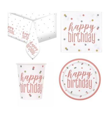 Kit de Festa Happy Birthday Rose Gold