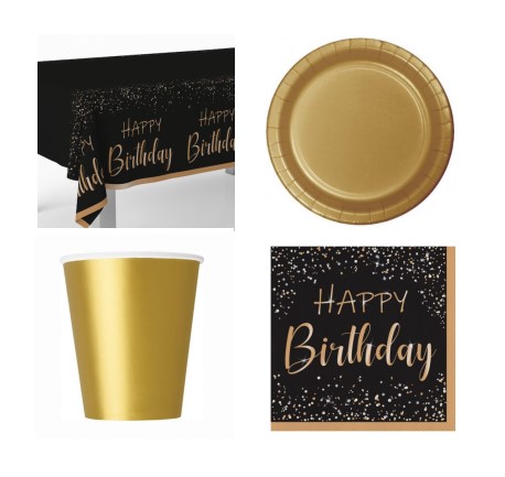 Kit de Festa Happy Birthday Gold