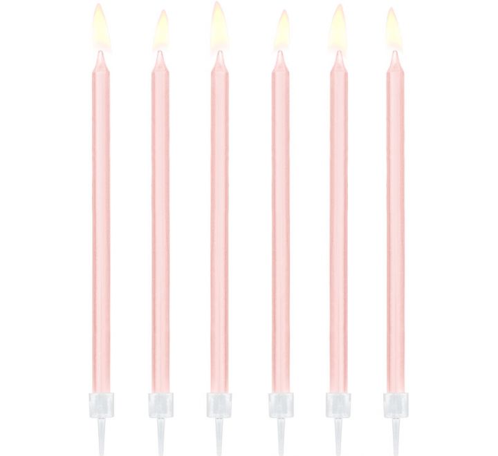 Velas Altas Rosa Claro